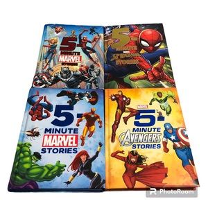 Bundle of 4 Five-minute Marvel Superhero Spider-Man Avengers Stories